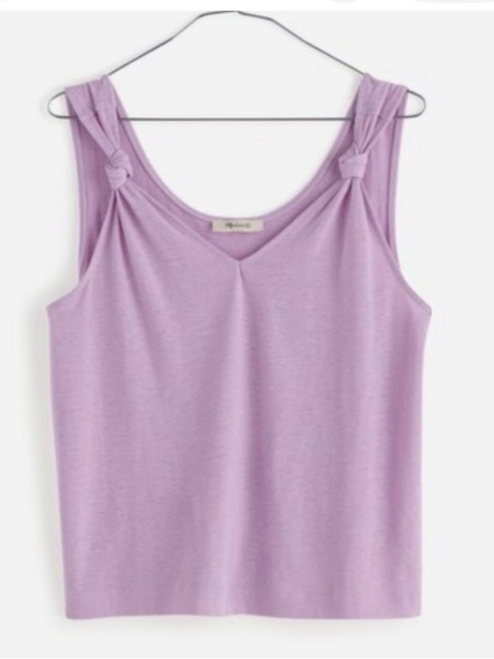 Madewell Lilac Knotted Strap Tank Size M. NWT